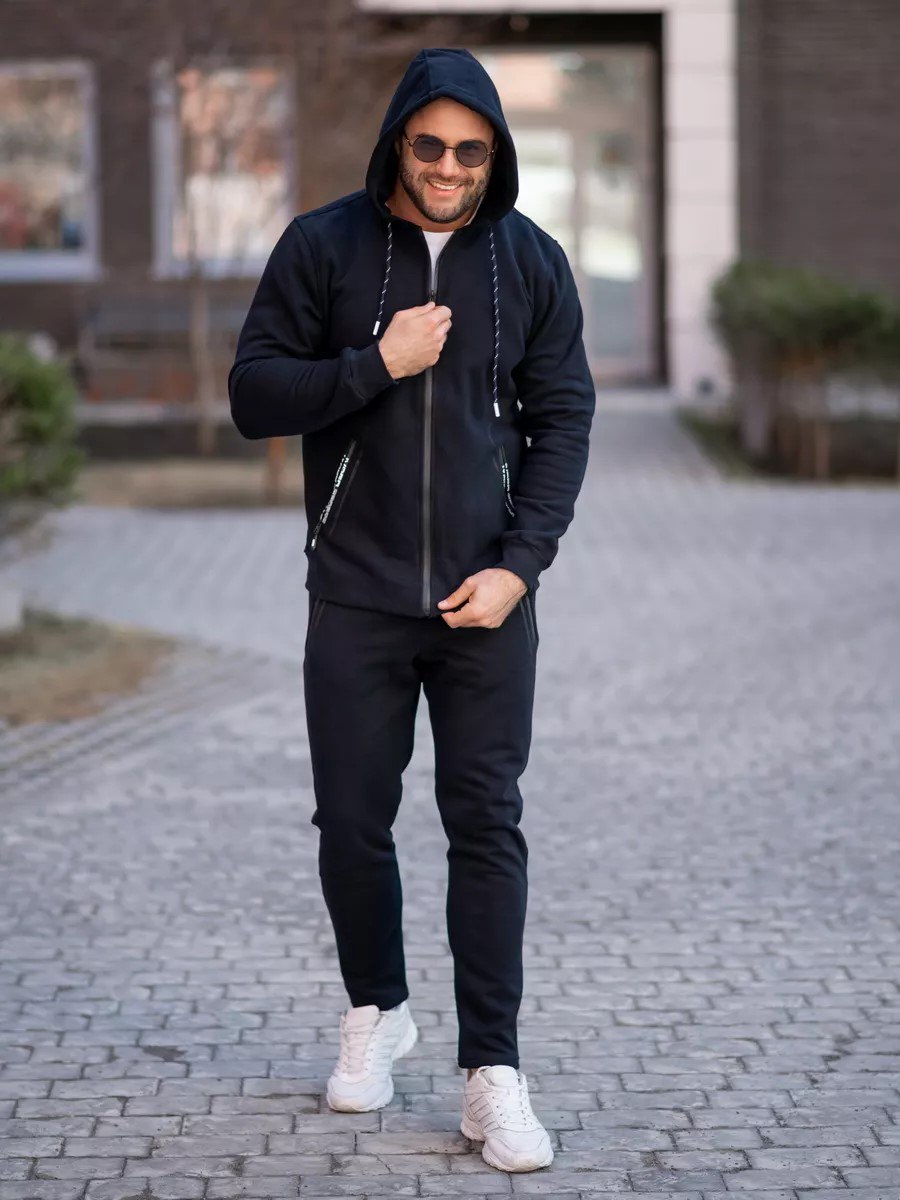 Спортивный костюм теплый с начесом с капюшоном Иваго