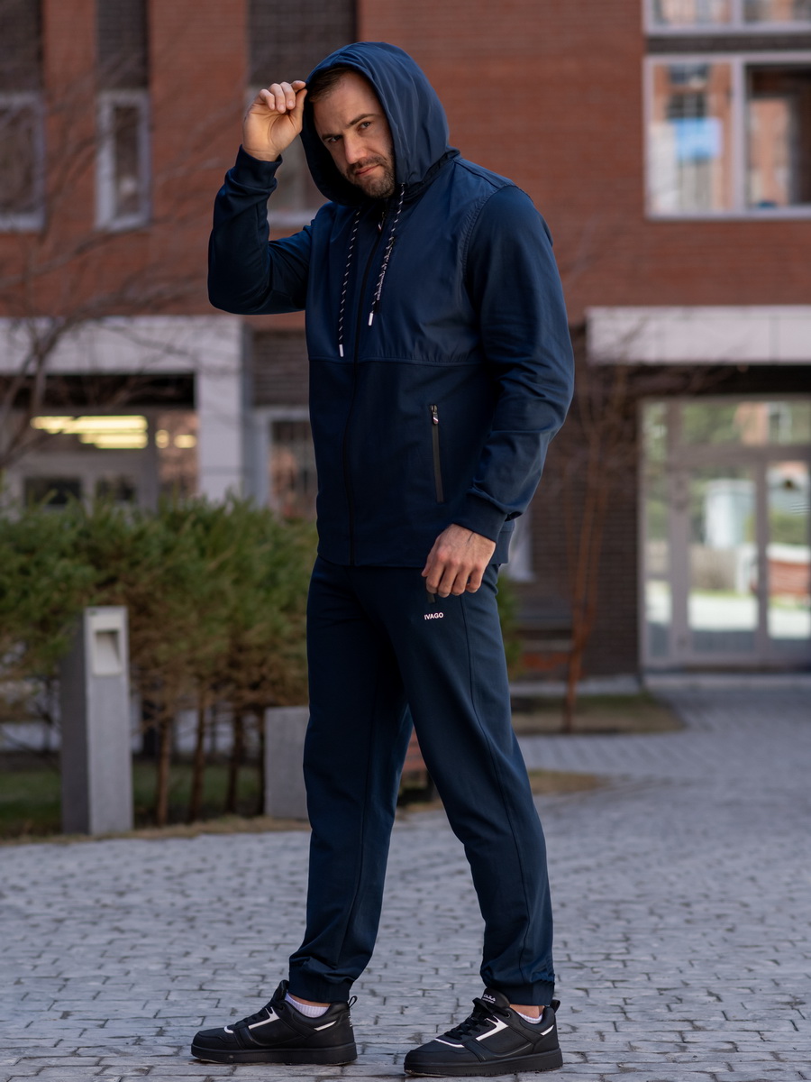 Спортивный костюм мужской на молнии с капюшоном Иваго